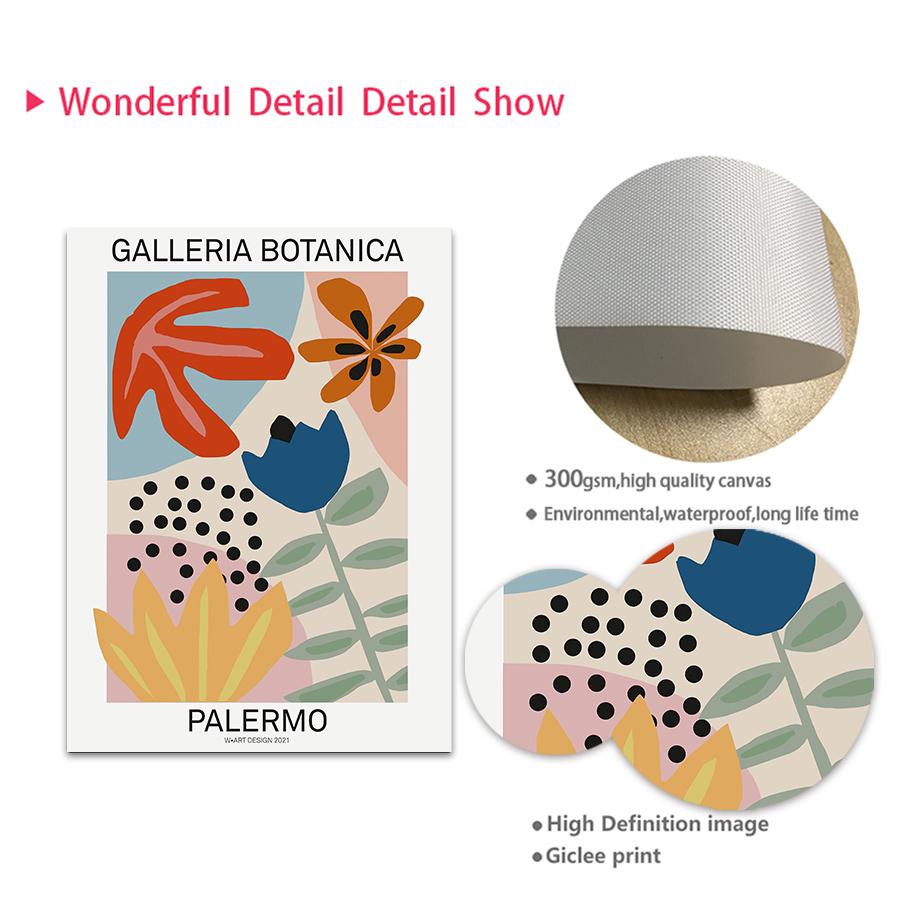 Абстрактное Баухауз Матисс Коралловый цветок ботанический настенное искусство холст картины постеры и принты настенные панно для декора гостиной