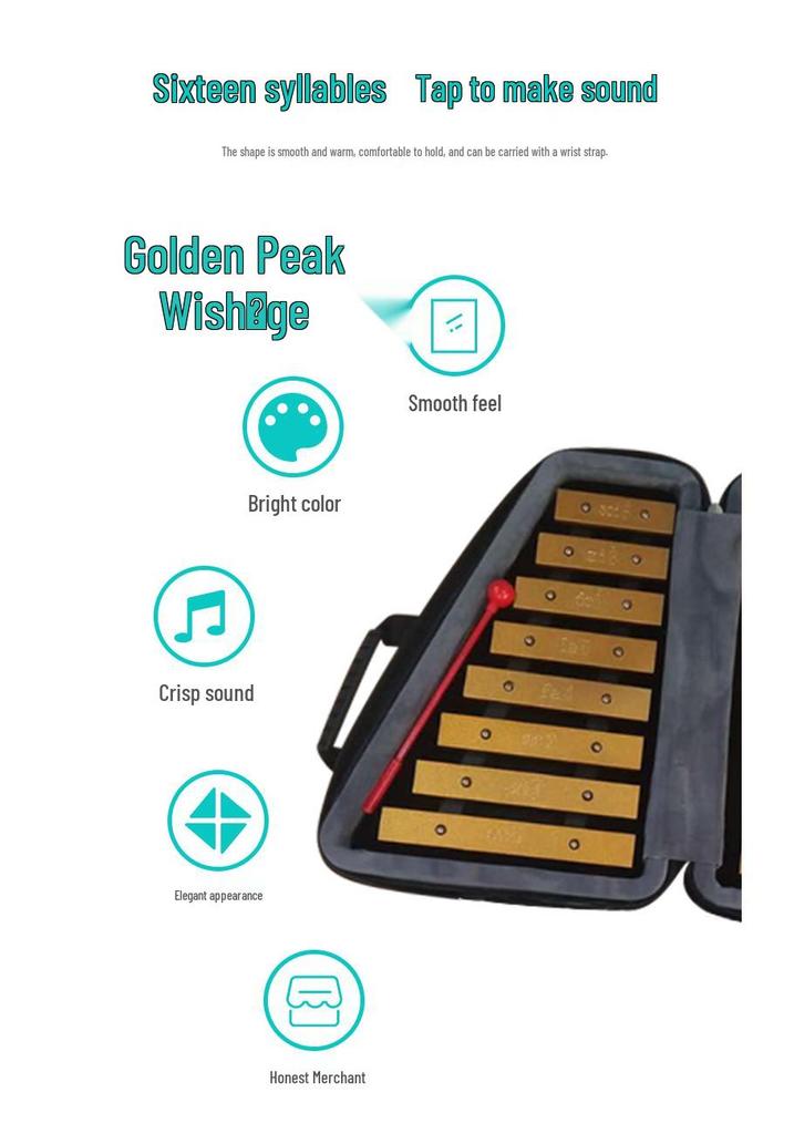 16-Note Double Row Glockenspiel for Early Childhood Education