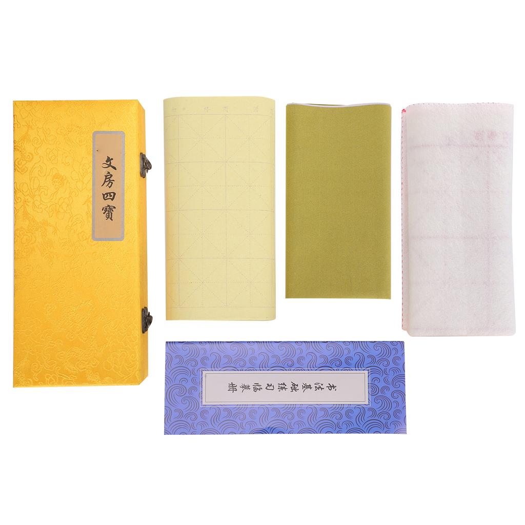 Набор для практики китайской каллиграфии, чернильница, кисть, ручка, подарочная книга для практики письма