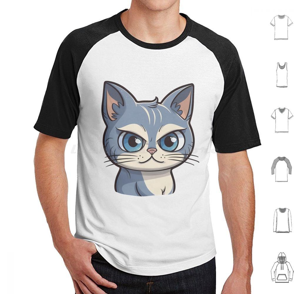 Милая Киска Футболка Мужская Женская Детская 6xl Кошка Милая Кошка Иллюстрация Мультяшная Кошка Дизайн Мяукающая Кошка Арт Игривая Кошка Рисунок