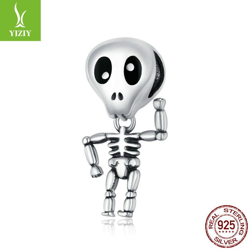 Halloween Bracelet Beaded 925 Silver, Diablo Festival Diy Bead Loose Bead Accessories