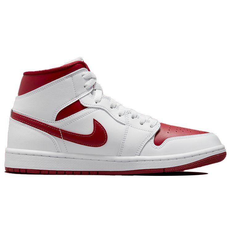 Air Jordan 1 Mid White Pomegranate Женские кроссовки BQ6472-161