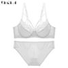 DKGEA Sexy Underwear Set Plus Size Brassiere Ultrathin