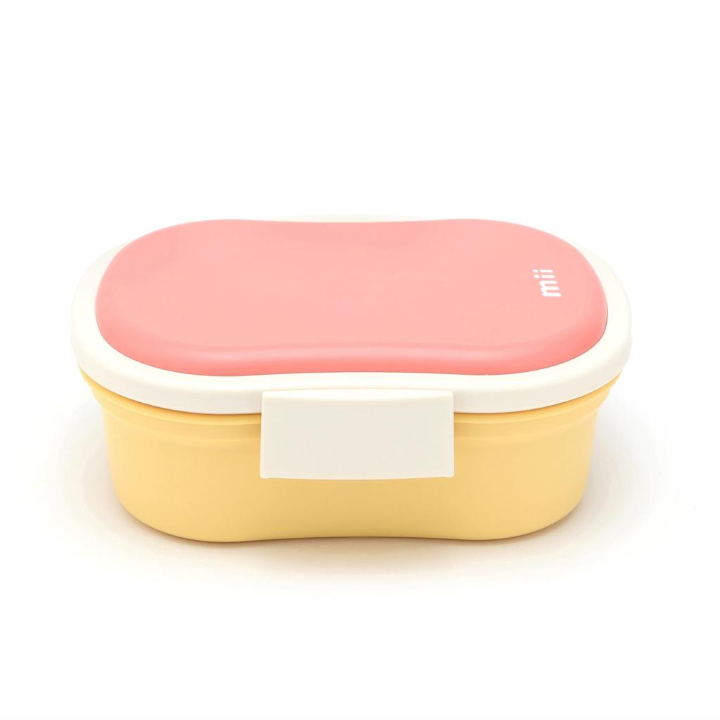 Mii Lunch Box with Adjustable Capacity To Fit Various Eating with Integrated Ice Pack X X Suitable for Elementary and with Dividers and Easy Made In
