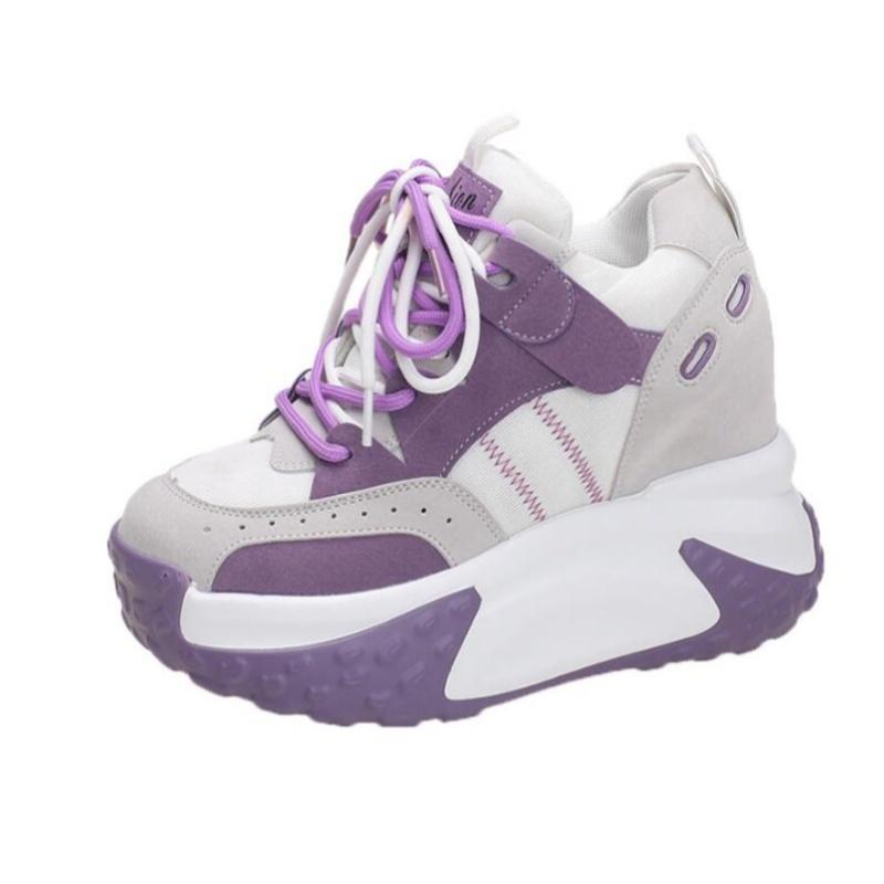 Весенние женские кроссовки на платформе, удобная обувь, массивные кроссовки, летние женские туфли на танкетке, дышащие кроссовки высотой 10,5 см