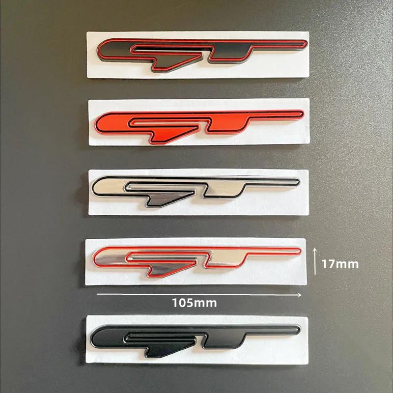 KMWL7 3D Metal GT Line Logo Car Rear Trunk Emblem Badge Decals For Peugeot 307 308 Renault KIA Rio K3 K5 Ceed Sportage Auto Stickers