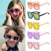 Sparkling Kids Square Sun Glasses Rhinestone Eyewear Cute Girls Shades  for Beach/Travel/Party