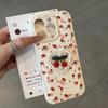 ins floral three-dimensional cherry for Apple 17/16Promax candy air cushion mobile phone case IP15plus women's 14
