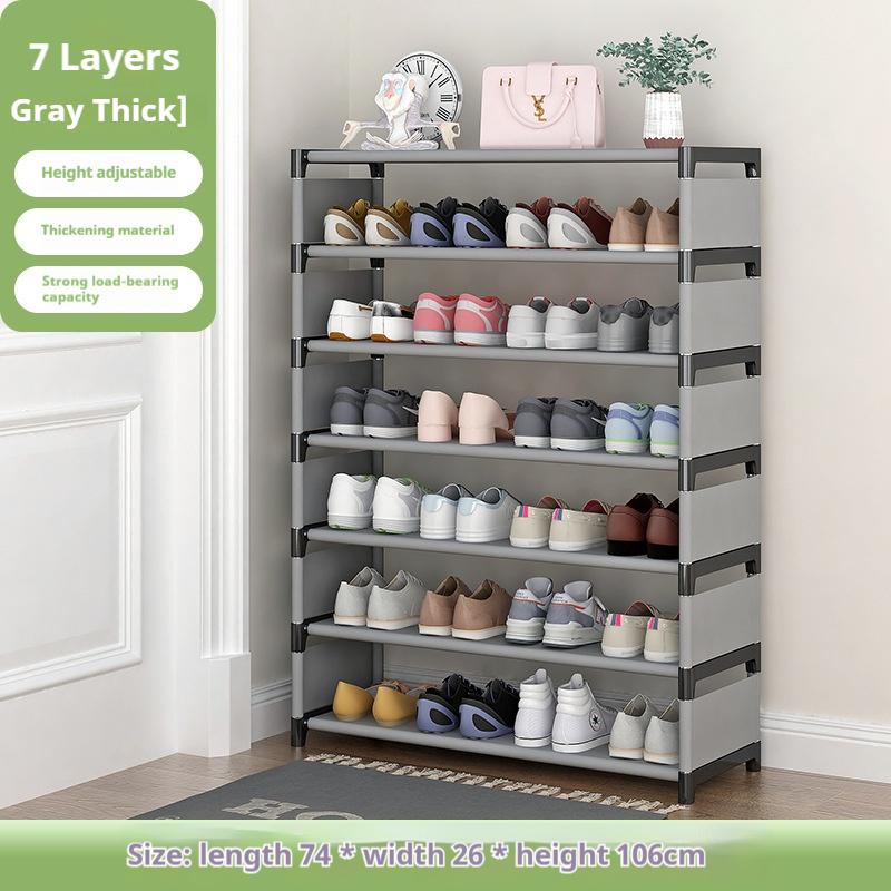 Пылезащитное хранение обуви 7-слойная стойка для обуви органайзер компактный угловой вход регулируемый для коридора гостиной общежития