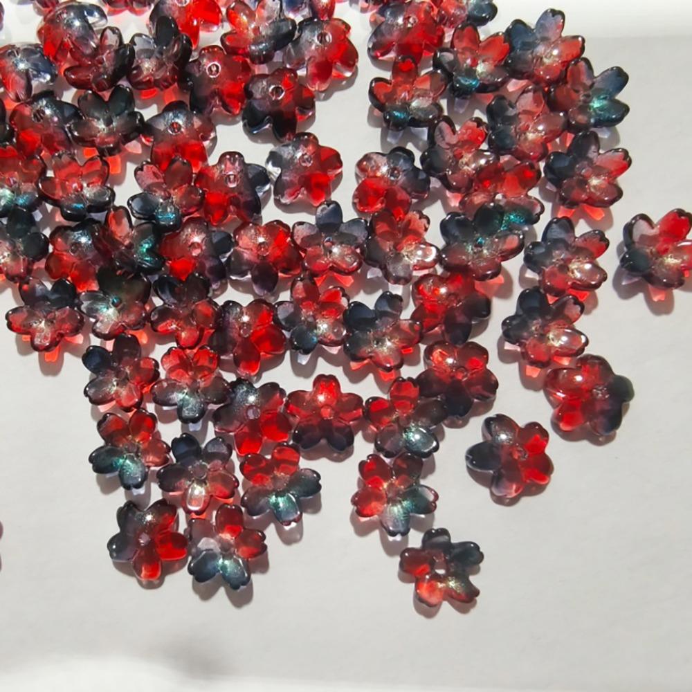 100pcs Transparent Oriental Cherry Beads Gradient Color Jewelry Making Material  DIY Accessories