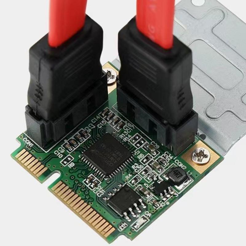 Карта расширения Mini PCIe на SATA3.0, 6 Гбит/с, карта расширения для жесткого диска для быстрой передачи данных и простой установки