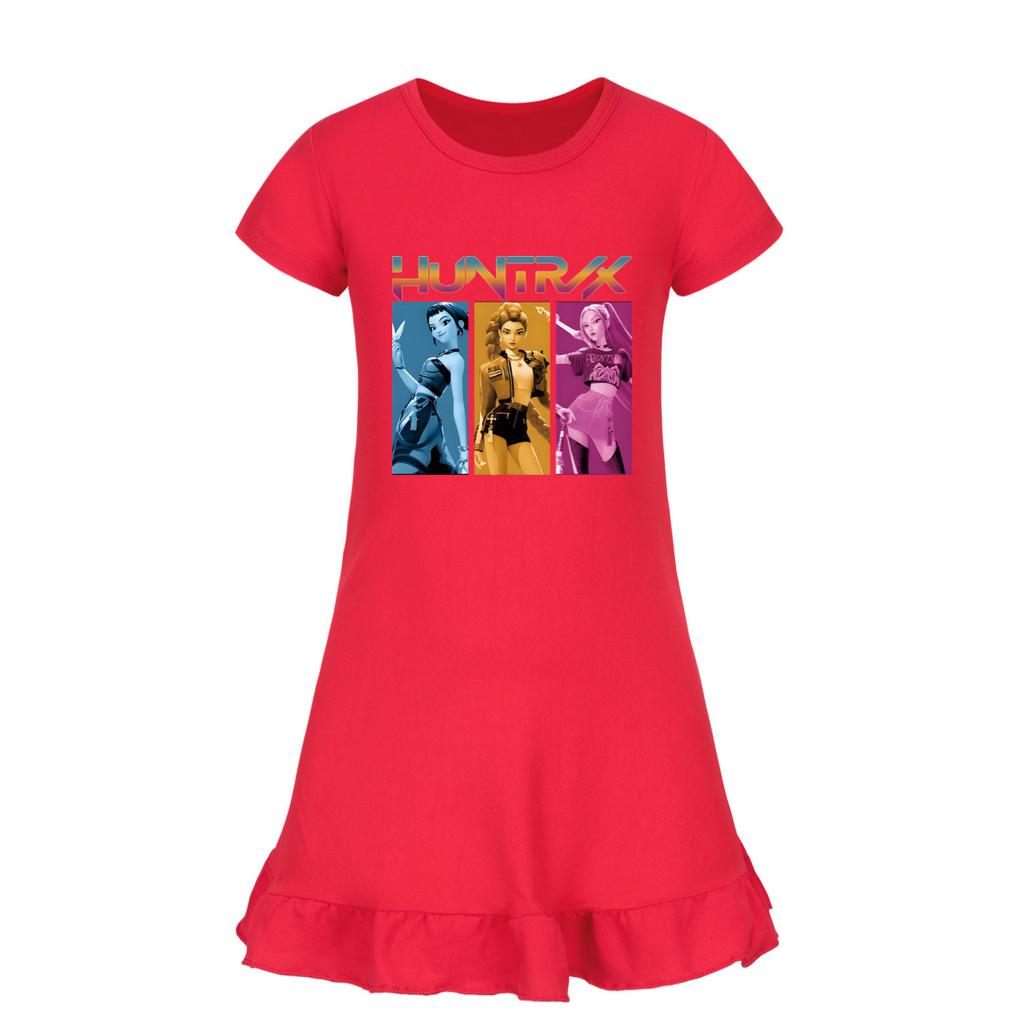 Охотники K-pop Платье для сна Девушка-демон с юбкой с оборками Для детей Для отдыха и сна