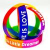 10pcs Six Colour Pride Bracelet Special Lovers Rubber Wristband 6-segment Bracelet  Rainbow People