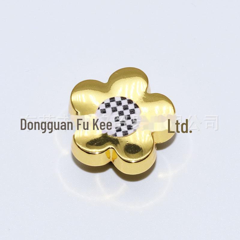 2024 Золотая металлическая пряжка для обуви в виде цветка Аксессуары для DIY и торговых центров