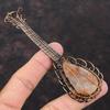 Sunstone Copper Wire Wrapped Pendant Unique Guitar Pendant Gemstone Copper Jewelry Handmade Designer Pendant Wrapped Pendant Gift For Mother