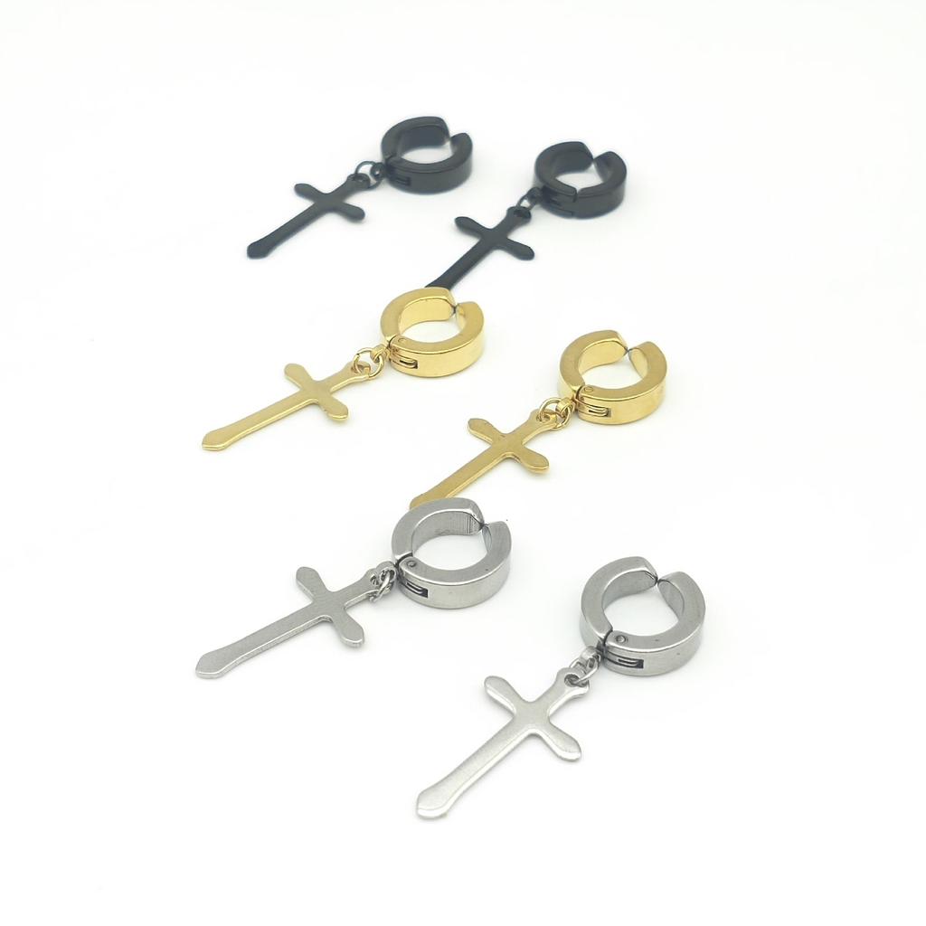 Модный кулон-крестик Персонализированные серьги без пирсинга