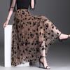 Korean Women Tulle Skirt Fashion Summer Hook Floral Loose Midi Skirt Elegant Female Casual All Match Mesh Skirts