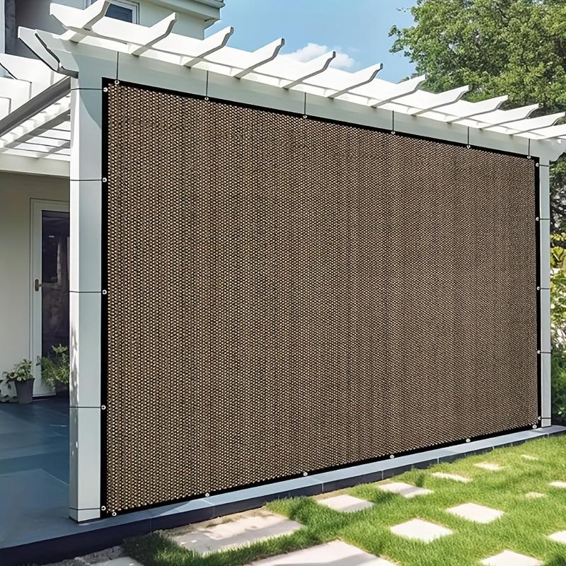 1PC Heavy-Duty Heatproof Shade Net Coffee Colored Sunshade Net Gardens and Patios High-Temperature Resistant Sun Protection Mesh