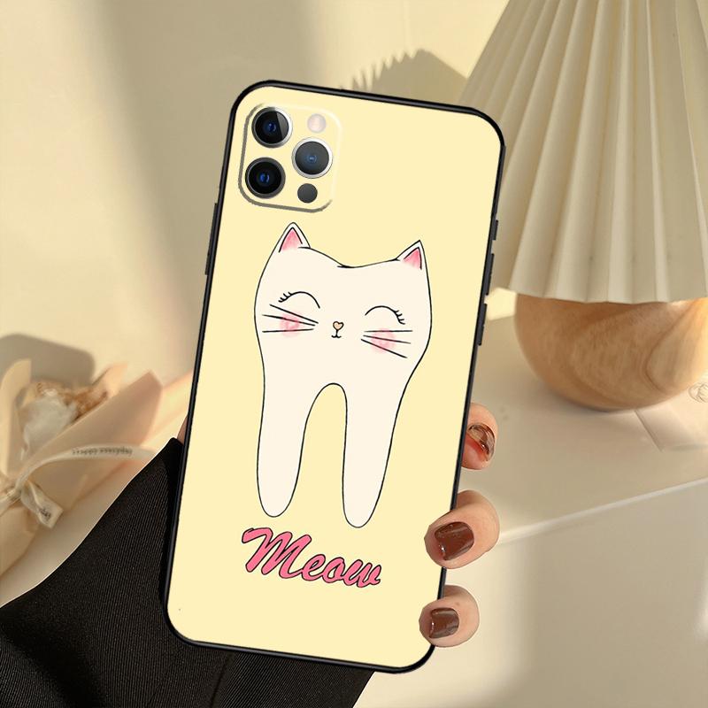 Чехол с рисунком зуба для стоматолога для iPhone 11 12 13 14 15 16 Pro Max Чехол для iPhone 13 12 Mini XR X XS Max Plus