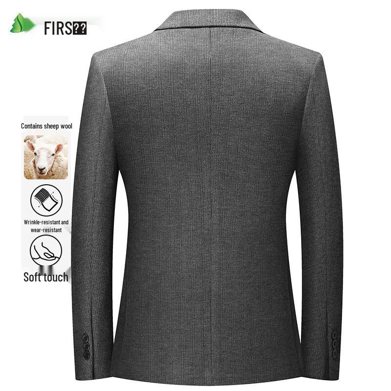 Мужской пиджак в стиле business casual из смесовой шерсти
