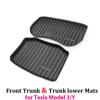 Для Tesla Model Y 3 TPE коврик багажника задний передний задний багажник подушки пола багажника защитные накладки на багажник аксессуары для грузового поддона