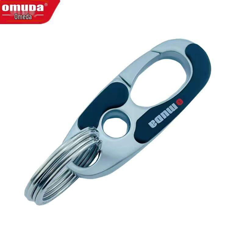 Omeida Мужской цельнометаллический брелок для ключей с двойными кольцами