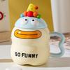 Маленький подарочный сувенир, милая мультяшная кружка, забавная кружка-клоун с крышкой, керамический набор чашек, бытовая кружка для воды