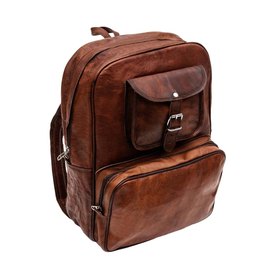 MaheTri Рюкзак Vintage Traveller из натуральной кожи для повседневного использования
