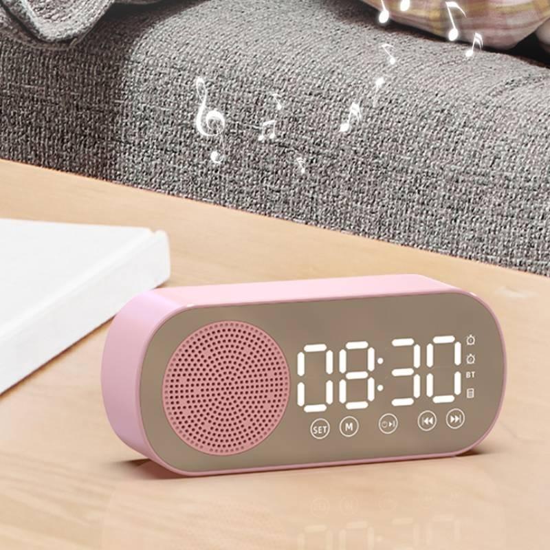 Bluetooth Led Alarm Clock With Radio And Builtin Speaker For Bedroom Decor