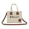 Bally Логотип Микро Марк Тканевая Сумка-тоут Сумка для покупок На плечо Через плечо Сумка-клатч Средняя Женская Сумка-тоут Натуральный 6310434