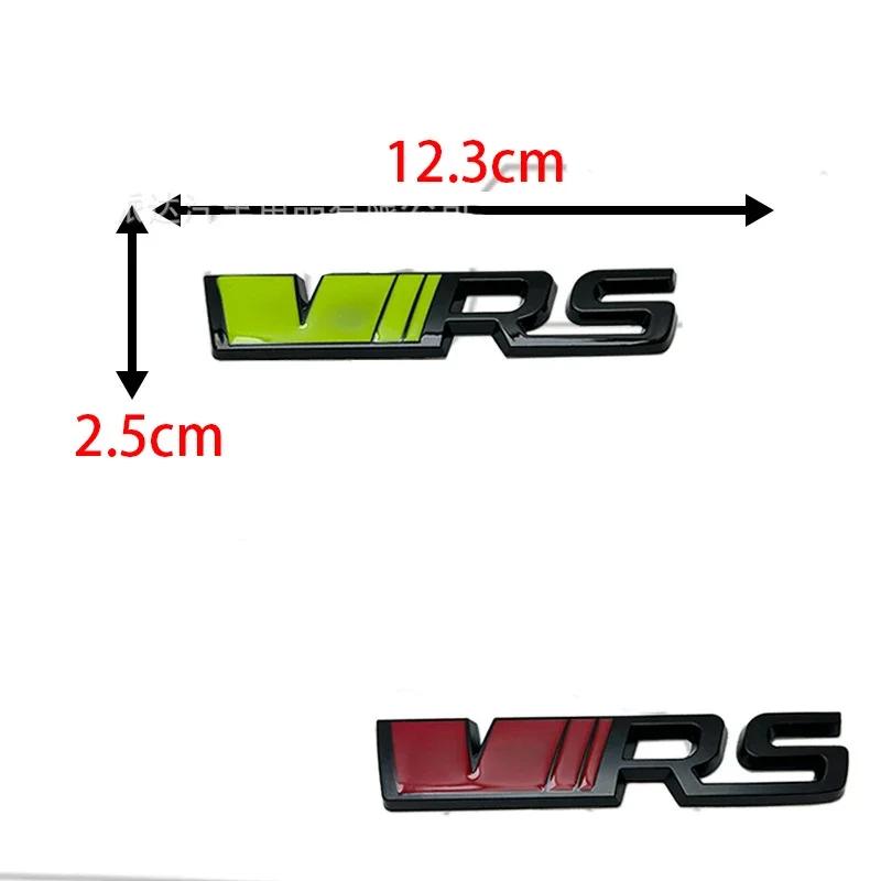 AAABV1 3D Metal VRS Sticker Car Styling for Skoda VRS Octavia Elroq Fabia Rapid Superb Kodiaq Front Grille Emblem Rear Trunk Decals