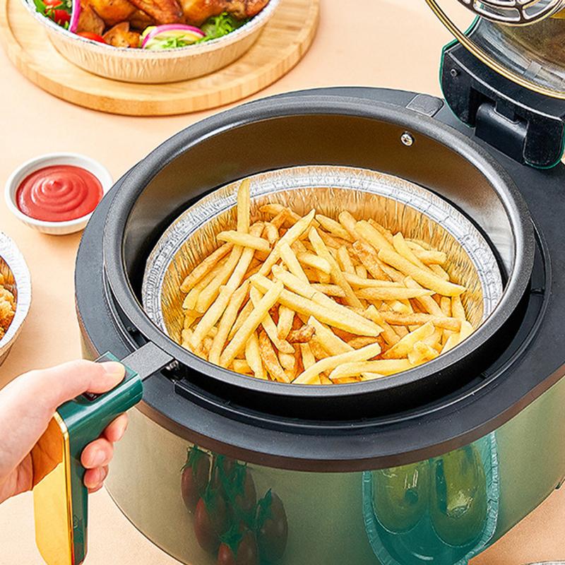 Круглые противни из алюминиевой фольги, одноразовые контейнеры с прямыми стенками для хранения, выпечки