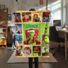 Christmas Grinch Cartoon printing Flannel Blanket Bedroom Sofa Camping Warm blanket Gifts for family and friends-MJ013