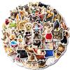50 Cute Internet Celebrity Puppy Cat Stickers Super Cute Love Sunglasses Puppy Waterproof Decorative Stickers