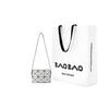 ISSEY MIYAKE Cuboid Artificial Leather Shoulder Bag, Crossbody Bag Women's Light Gray BB31-AG661-11