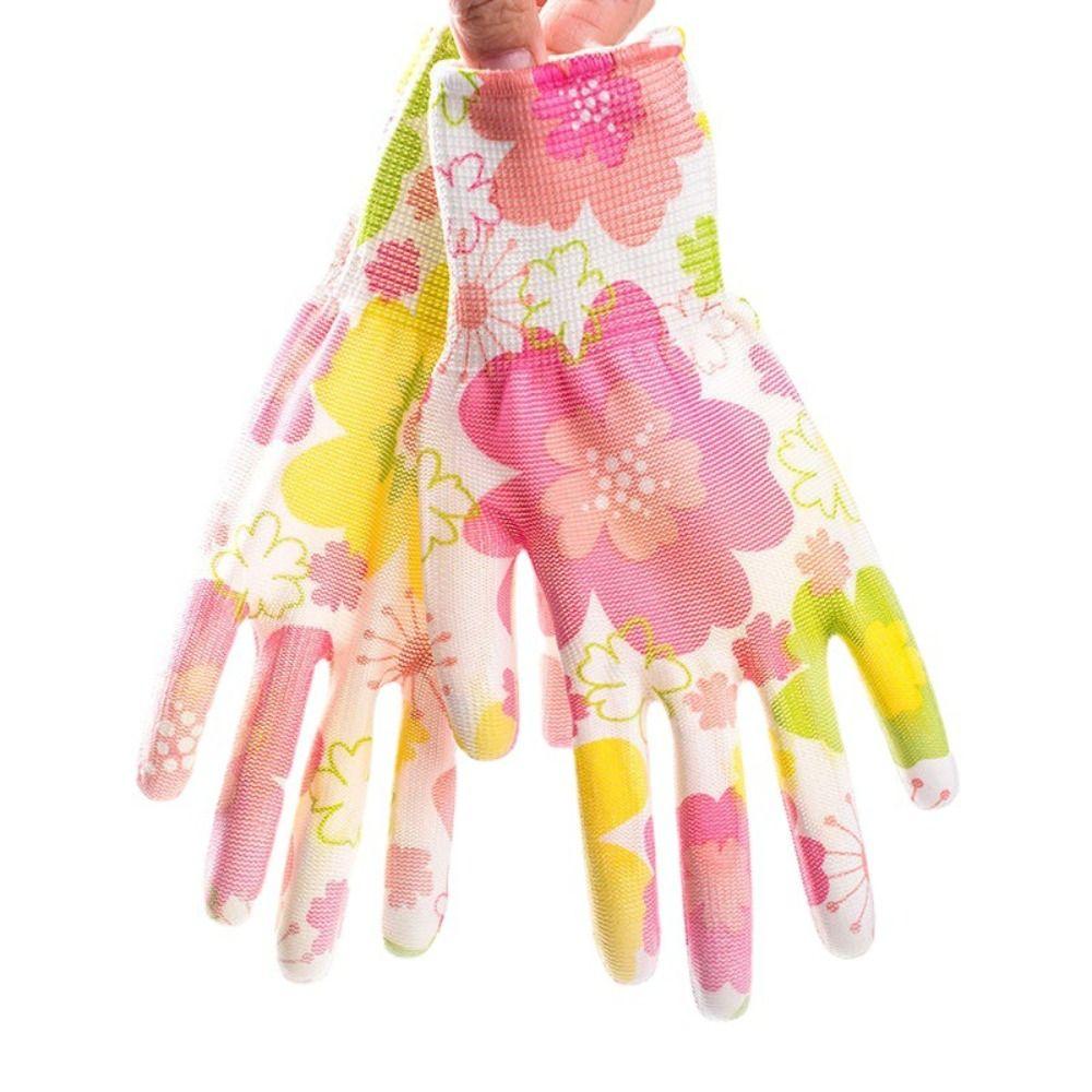 Рабочие перчатки из ПУ Перчатки для защиты труда из нейлона Садовые перчатки с покрытием на ладони Рабочие