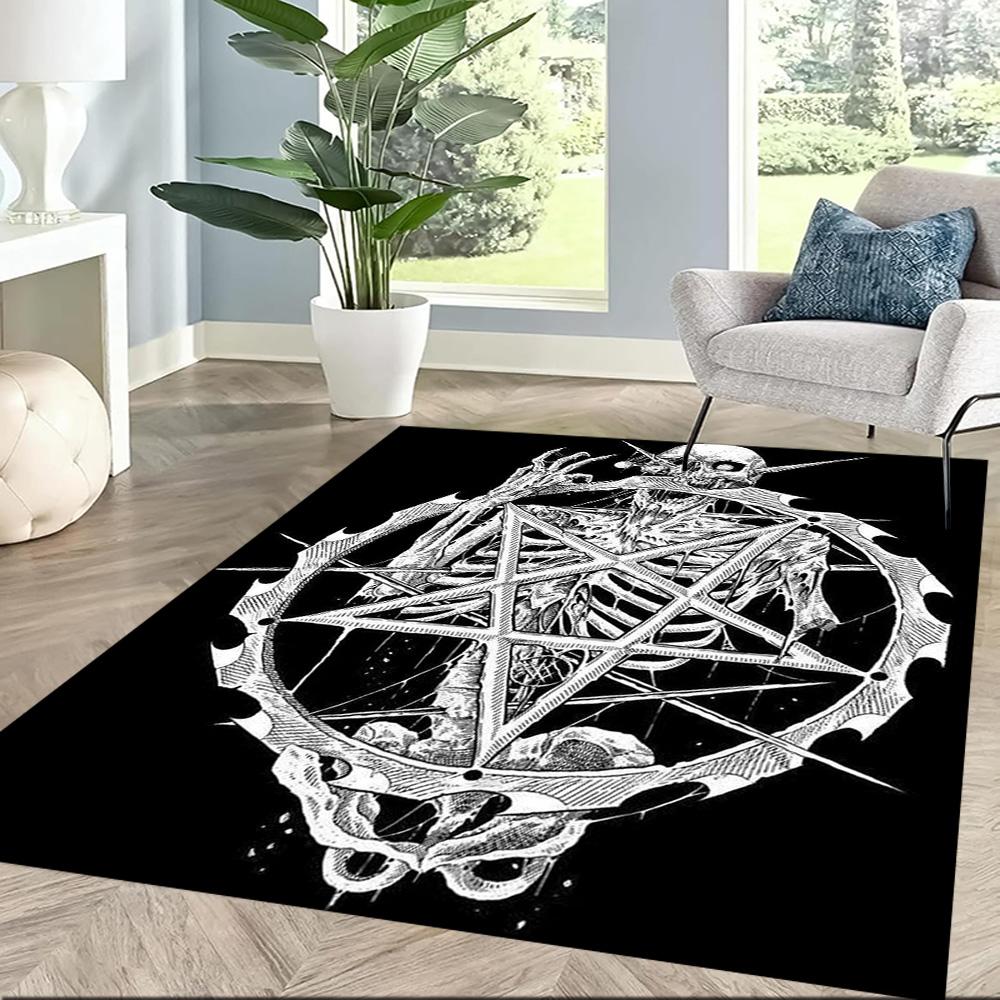 Satanic Symbolism Artwork Floor Mats for Living Room, Bedroom and Room Decoration Are Suitable for Gifts.