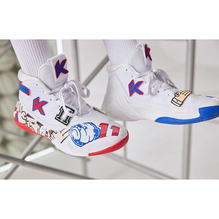 Anta KT8 Men Basketball Sneakers White Black Blue 112211108-2