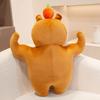Stuffed Strongman Capybara Animal Plush Small Head Big Muscle Funny Capybara Stuffed Toy Creative Gift for Fitness Enthusiasts