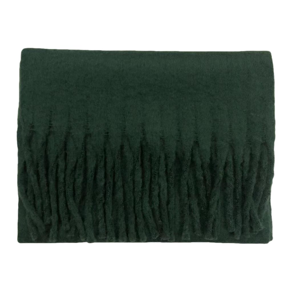 Solid Color Mohair Loop Yarn Scarf Women's Autumn and Winter New High-end Versatile Warm Scarf Shawl Dual-purpose