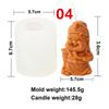 3D Maitreya Buddha Candle Silicone Mold DIY Buddha Statue Resin Gypsum Concrete Mold Mould Home Garden Decorations Craft Mold