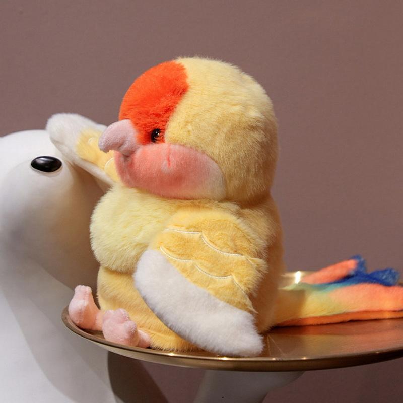 Kawaii Cockatiel Budgerigar Monk Parakeet Hand Puppet Bird Soft Stuffed Toy Doll Parrot Cosplay Plush Doll Educational Baby Toys