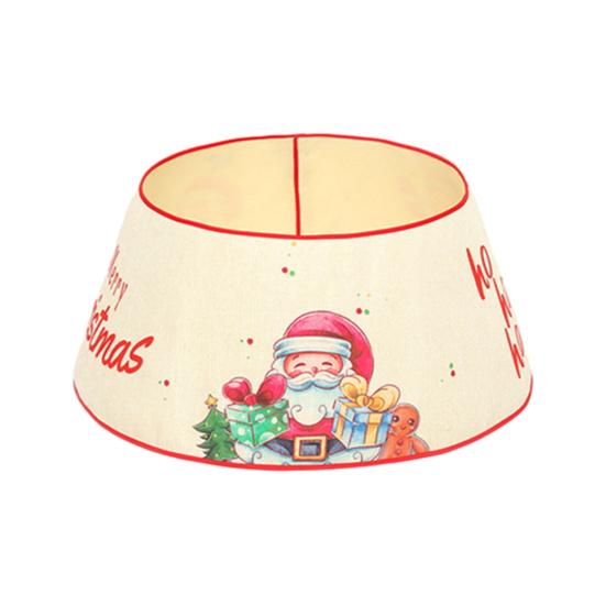 Ошейник для рождественской елки Санта-Клаус Гном Пояс с принтом Застежка Лента Праздничное украшение для дома Рождественская елка Кольцо Базовая крышка Праздничные принадлежности