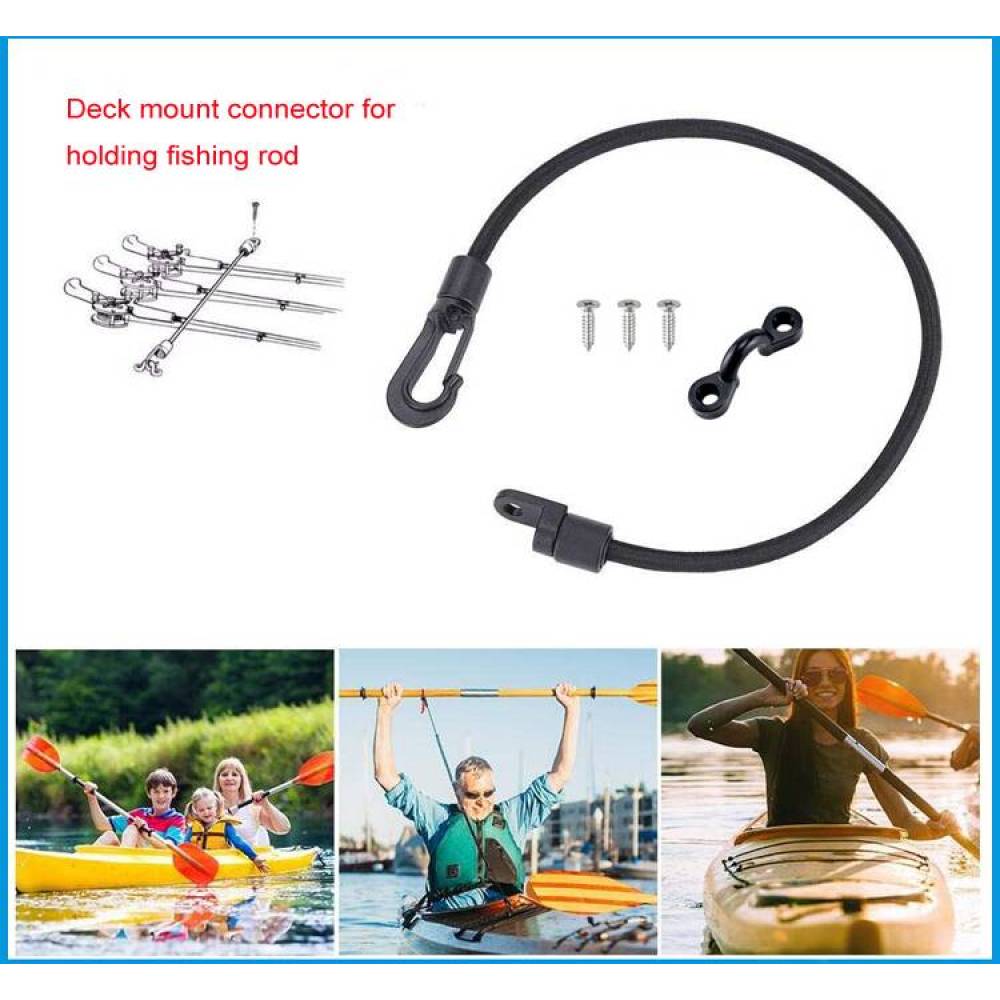 Fishing Rod Tamer Strap Belt Holder Deck Mount Connector Pole Rack Gunwale Mount