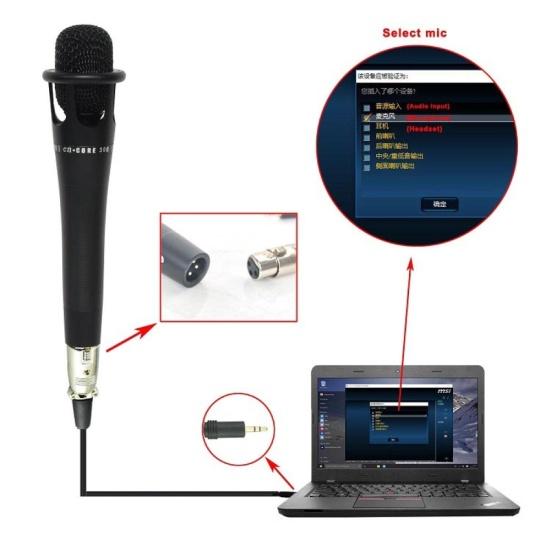 E300 Handheld Wired Condenser Microphone for Audio Broadcast Sound Recording