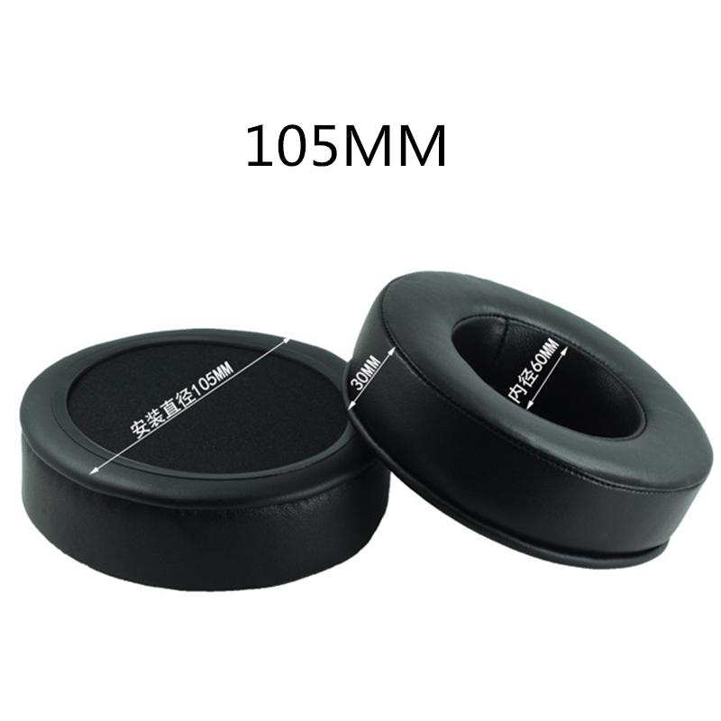 Round Real Sheepskin Ear Pads 80MM 85MM 90MM 95MM 100MM 105MM 110MM For Razer For Sony for AKG Headphones Soft Memory Foam