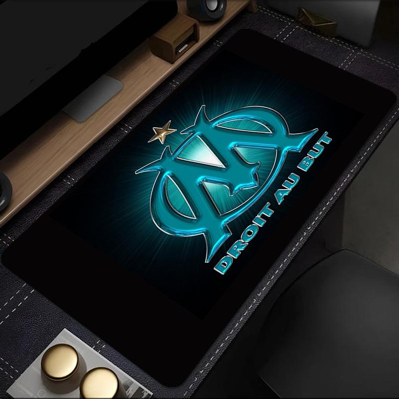 Stars Guide Olympique Marseille mouse pad, rubber base, esports desk mat, mouse pad for gamers and office use, gaming desk , easy to clean mat