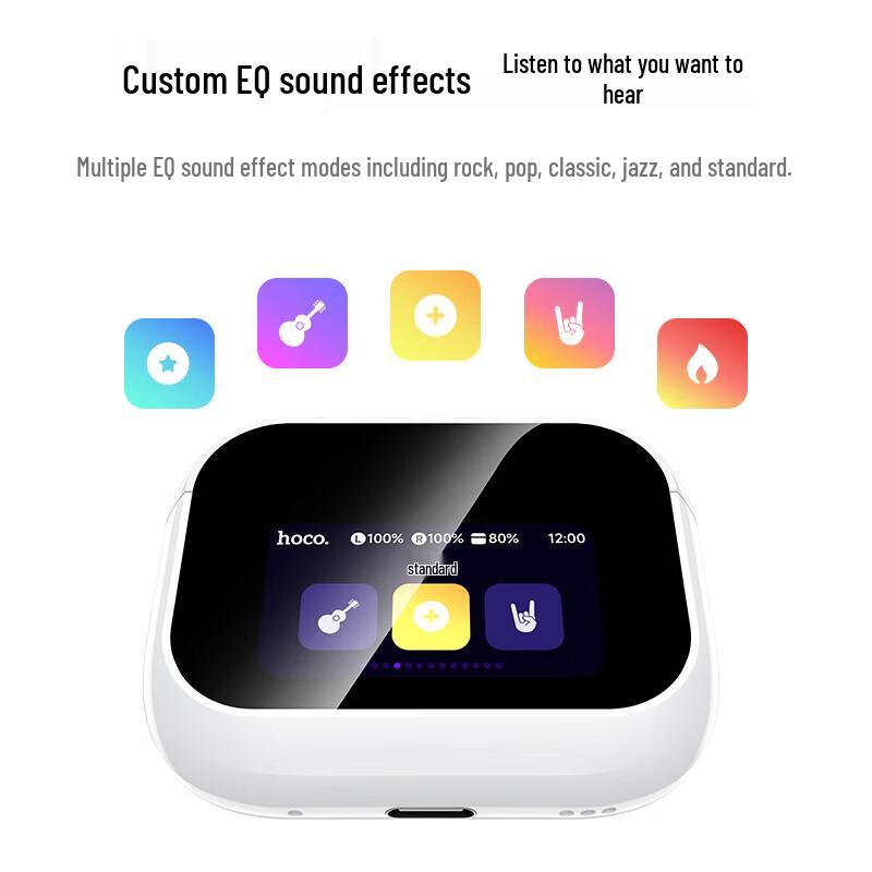 Беспроводные Bluetooth-наушники HOCO EW79 с цветным экраном