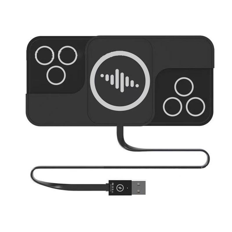 Подставка для быстрой беспроводной зарядки в автомобиле для iPhone 15 14 13 12 Samsung Huawei AirPods Phone Нескользящая подставка для быстрой беспроводной зарядки в автомобиле