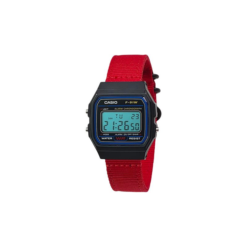 Casio Индивидуальные часы модифицированная серия различные цветные стекла черный пластиковый корпус классические ретро маленькие квадратные часы F-91WG F-91WG-9